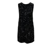 ONLY Onlanika SL Vestito da Donna con Paillettes e Fiocco Wvn, Nero, XL, Nero, XL