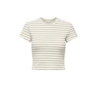 ONLY Onlanits S/S O-Neck Cropped Top Jrs Crop, Cloud Dancer, S Donna