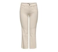 ONLY Onlann-Kenya MW CR AK Fla Ecru DNM Noos Jeans Flared Fit con Passanti per Cintura e Vita Media, Natur, (L) W x 30L Donna