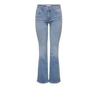 ONLY Onlann Mid Flared DNM Soo611 Noos A Zampa di Elefante, Mix Blu Chiaro, (XS) W x 32L Donna