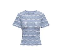 Only Onlannasofia Life SS Stripe O-Neck Knt da Donna, per Sempre in Blu, XS
