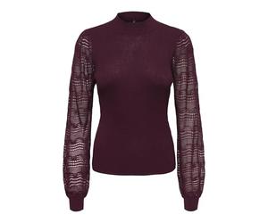 ONLY Onlannelina LS Highneck Knit, Winetasting, S, Vino, S
