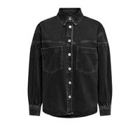 ONLY Onlanni LS Shirt Lb DNM Jacket Cro Giacca, Nero, M Donna