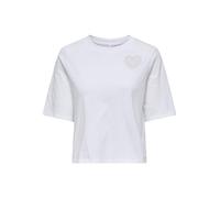 ONLY Maglietta 'ONLANTONIA' argento / bianco, Taglia M