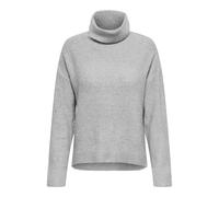 ONLY Onlarizona LS Sequins - Girocollo a Rullo, Modello Knt, Chiaro Grigio Melange, M