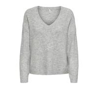 ONLY Onlarizona LS Sequins V-Neck Pul Knt, Chiaro Grigio Melange, L