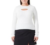 ONLY Onlashley LS Peakaboo Oneck Knt Pullover, Ballerino di Nuvola, L Donna
