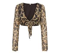 ONLY Onlasta Life L/S Tie Top Wvn, Nero, XS