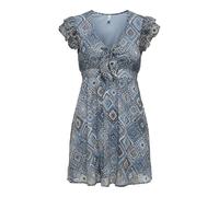 ONLY Onlasta Life S/S Peekaboo Dress Wvn, Denim Sbiadito, XL Donna