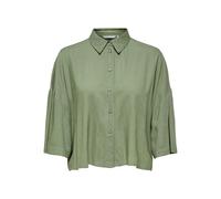 ONLY Onlastrid Life 2/4 Crop Shirt Wvn Noos, Verde Acceso, L