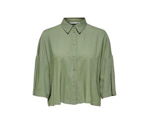 ONLY Onlastrid Life 2/4 Crop Shirt Wvn Noos, Verde Acceso, L