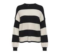 ONLY Pullover 'ONLAtia' nero / bianco, Taglia S