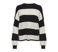 ONLY Pullover 'ONLAtia' nero / bianco, Taglia L