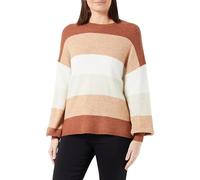 Only Onlatia L/S Stripe Pullover Knt Noos, Pullover Donna, Tortoise Shell/Stripes:w. Mel/Indian Tan Mel/Cloud Dancer/Pumice Stone Mel/Indian Tan Mel/Tortoise Shell Mel, XL