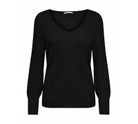 ONLY Onlatia L/S V-Neck Cuff Knt Noos Maglione Lavorato a Maglia, Nero, L Donna