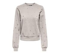 ONLY Onlatika L/S O-Neck Glitter EMB. Box Swt, Pumice Stone, XL Donna
