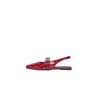 ONLY Ballerina con cinturino 'ONLAURA-5' rosso acceso / argento, Taglia 37