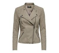 Only Onlava Faux Leather Biker Otw Noos, Giacca Donna, Weathered Teak, 34