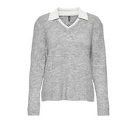 ONLY Onlazu LS Polo Neck Knt, Chiaro Grigio Melange, XS Donna