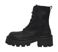 ONLY Onlbanyu-3 Pu Monocromatico Lace Boot Noos Stivaletti, Nero, 40 EU