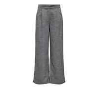 ONLY Onlbekka Life MW Wide Wool Look - Pantaloni TLR, Melange Grigio Medio, 34W x 32L