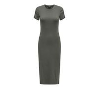 ONLY Onlbelfast S/S Midi Dress Jrs Noos Abito Basic con Scollo O E Stretto, Maniche Scollate, Beluga, L Donna