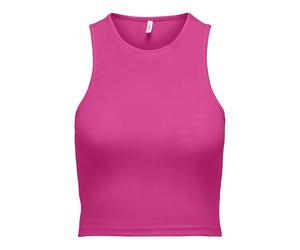 ONLY Onlbelia S/L Crop Top Jrs Noos, Fucsia Fedora, S
