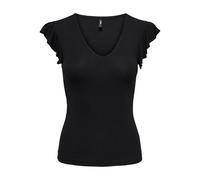 ONLY ONLBELIA S/L Top Jrs Canottiera, Nero, S Donna