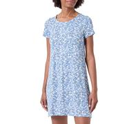 Only Onlbera Back Lace Up S/S Dress Jrs Noos, Vestito, Donna, Della Robbia Blue/AOP: KALLY BEIGE WHITE FLOWER, XXS