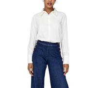 ONLY Onlberit L/S Maglietta Wvn Camicia, Bianco, S Donna