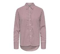ONLY Onlberit Life L/S Shirt Wvn Camicia a Maniche Lunghe con Colletto per l'uso Quotidiano, Bordeaux, S Donna