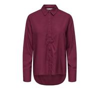 ONLY Onlberit Life L/S Shirt Wvn Camicia a Maniche Lunghe per l'uso Quotidiano, Granata, L Donna