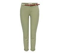 Pantaloni chino da donna con cintura in cotone Only Biana CC Vert 36x32