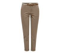 ONLY Onlbiana MW Cotton Belt Chino Pnt Noos, Sepia Tint, 42W x 32L