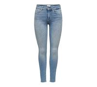 Only Onlblush Life Mid SK AK Raw Rea1467 Noos Jeans, Blu (Light Blue Denim), XS Donna
