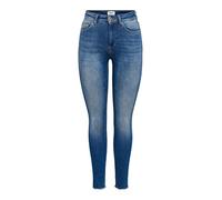 Only Onlblush Life Mid Sk Ank Raw Rea403 Noos Jeans, Medium Blue Denim 1, M Donna