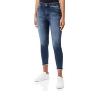 ONLY ONLBLUSH Life Mid SK Ank Raw REA409 Noos Pantaloni, Blue Black Denim, L/32 Donna