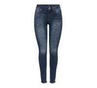 ONLY ONLBLUSH Life Mid SK Ank Raw REA409 Noos Pantaloni, Blue Black Denim, M Donna