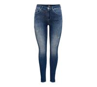 Only ONLBLUSH LIFE MID SK ANK RAW REA811 NOOS, Jeans Donna, Blu (Dark Blue Denim), XS / "34