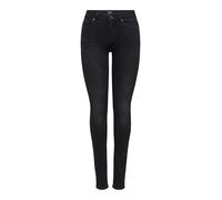 Only Jeans Blush Skinny vita medio alta Nero Denim Taglia 25-26 Lunghezza 32