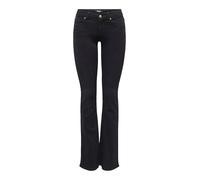 ONLY Onlblush LW Flared DNM Rea1099 Noos, Denim Nero, (L) W x 32L