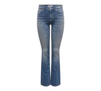 ONLY Onlblush Mid Flared DNM Dot741 Noos Jeans Fit, Media Blu Denim, (S) W x 32L Donna