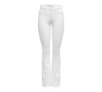 Only ONLBLUSH Mid Flared DNM REA0730 Noos, Jeans Donna, White,