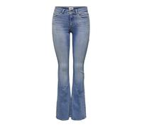 Only - Blush - Jeans a zampa a vita medio alta lavaggio blu chiaro XS