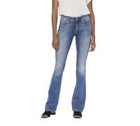 Only - Blush - Jeans a zampa a vita medio alta lavaggio blu chiaro S