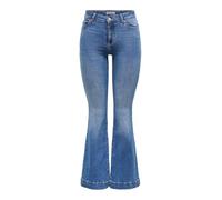 Only Jeans Donna Onlblush Mid Retroflared Dia550 – Blu medio denim – Taglia L, 32L