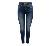 ONLY Onlblush Mid SK Ank RW DNM Rea081 Noos da Donna, Denim Blu Scuro, (L) W x 30L
