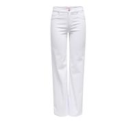 ONLY Onlblush Mid Straight DNM DOT Noos, Bianco, XS x 30L