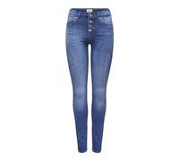 ONLY Onlblush MW Fly But Skinny Ext DNM Jeans Fit, Blu, XS x 34L Donna