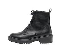 ONLY ONLBOLD-17 PU Lace UP Boot-Noos, Stivaletti Donna, Nero, 38 EU